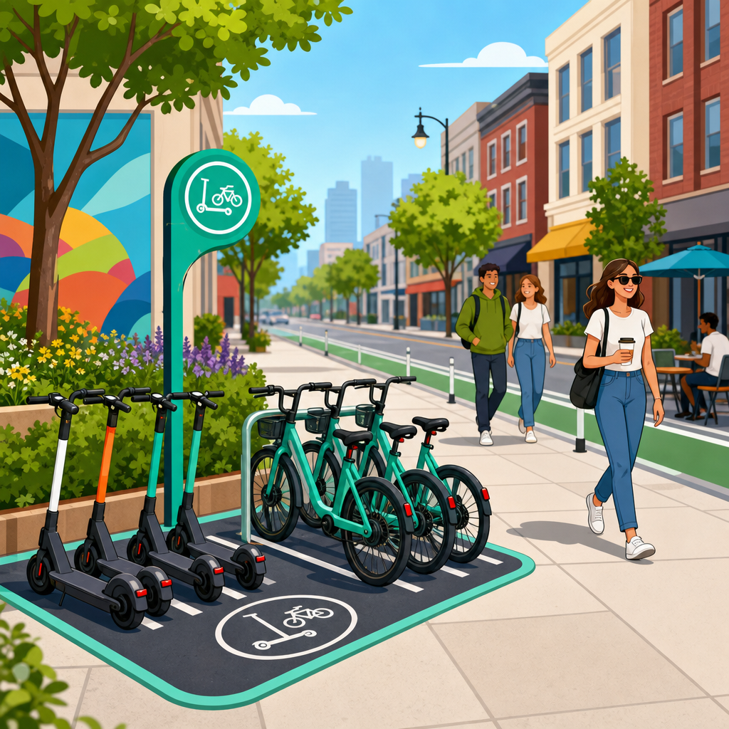 Micromobility Parking Solutions That Actually Keep Sidewalks Clear
