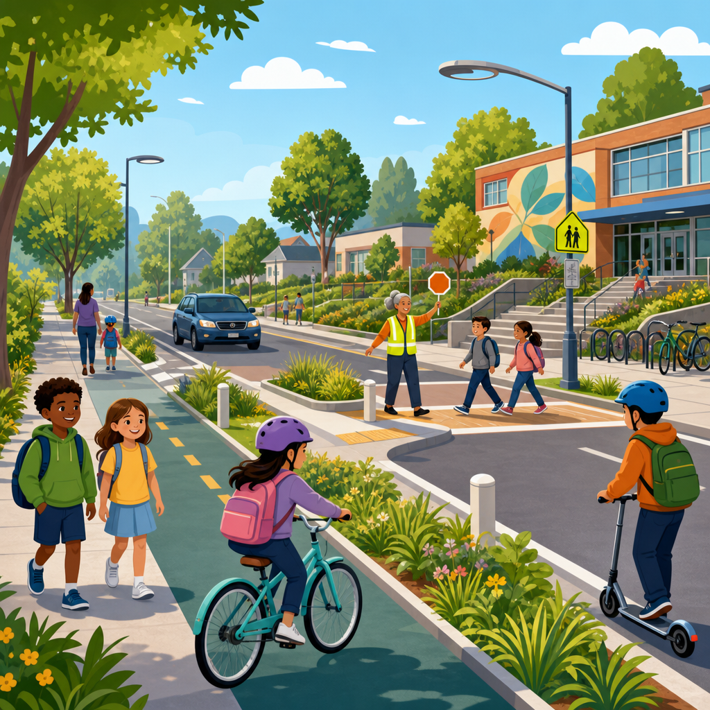 Safe Routes to School Design Beyond Painted Crosswalks