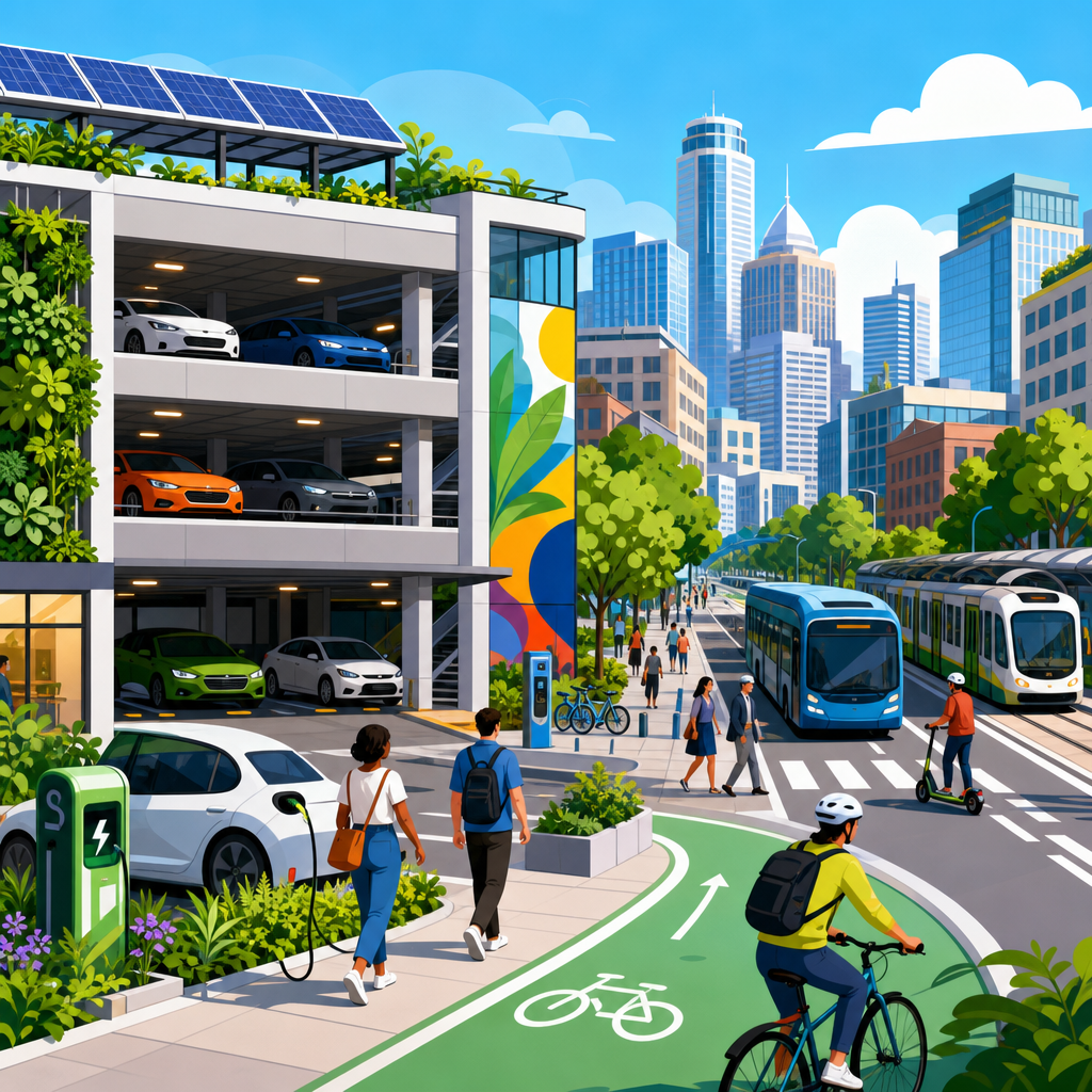 The Future of Downtown Parking Garages in a Multi-Modal City