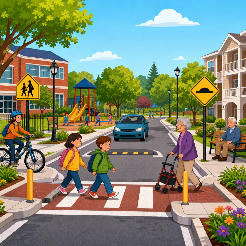 Traffic Calming Near Schools, Parks, and Senior Housing