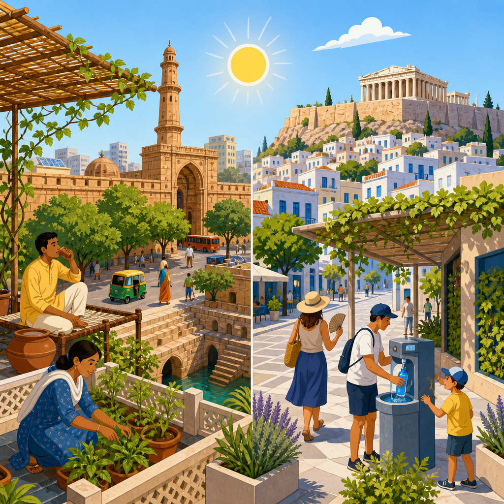 Urban Heat Adaptation Strategies From Ahmedabad to Athens